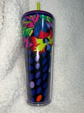 Starbucks Summer 2023 "Floral and Leaves" Spotted Venti Cold Cup Tumbler